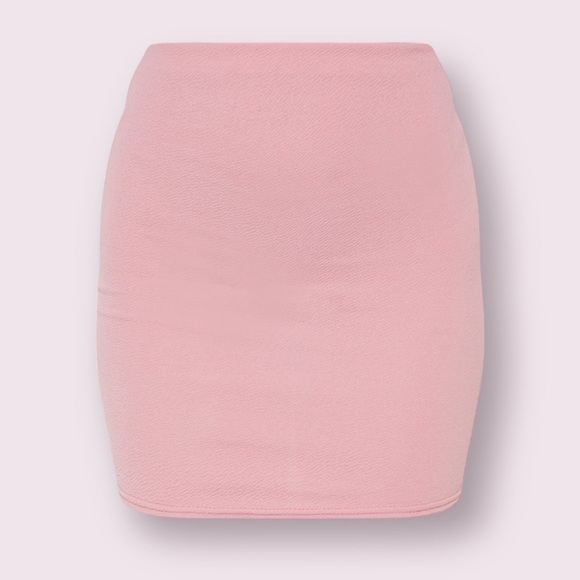 NWT PrettyLittleThing Pink High Waist Mini Skirt Size 8 - Picture 5 of 8